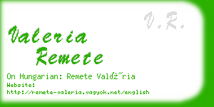 valeria remete business card